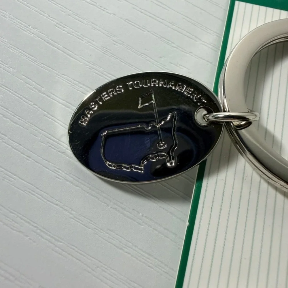 Masters Tournament Golf Key Fob Keychain Multi Color Striped Map - Picture 3 of 4